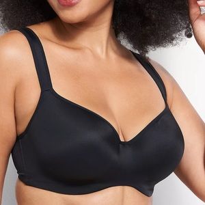 Cacique Black Lightly Lined Balconette Underwire Bra 50D
